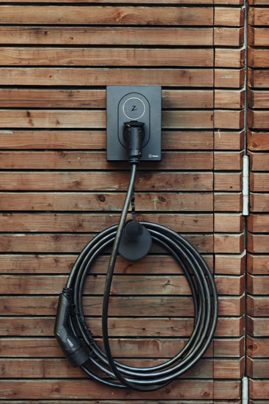 Level 2 EV charger installed cleanly in a residential garage